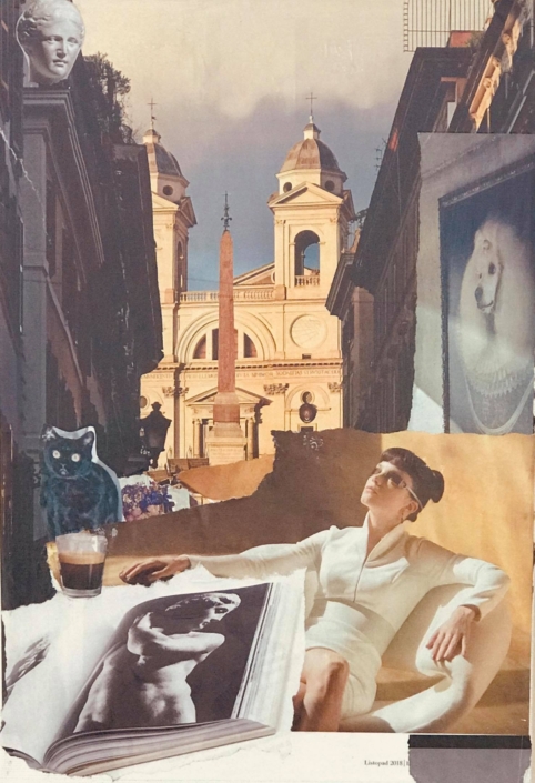 Na skok v Římě – koláž,20×30,2020 10 000,-