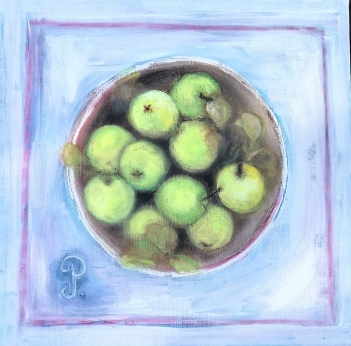 Zátiší letních jablek 6000,-